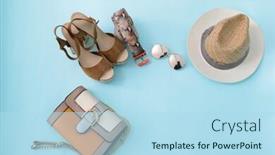  Presentation with hell - Beautiful presentation featuring fashion-set-with-handbag-brown backdrop and a light blue colored foreground