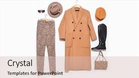  Presentation with fashion accessories - Cool new PPT theme with woman's stylish clothes accessories backdrop and a lemonade colored foreground