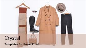  Presentation with fashion accessories - Amazing theme having woman's stylish clothes accessories backdrop and a coral colored foreground