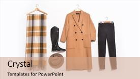  Presentation with fashion accessories - Beautiful theme featuring woman's stylish clothes accessories backdrop and a coral colored foreground