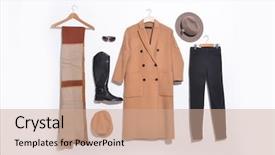  Presentation with fashion accessories - Presentation theme having woman's stylish clothes accessories background and a coral colored foreground