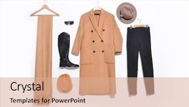  Presentation with fashion accessories - Beautiful theme featuring woman's stylish clothes accessories backdrop and a coral colored foreground
