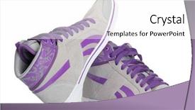  Presentation with sneakers - Cool new presentation theme with fashion shoes - sneakers backdrop and a white colored foreground