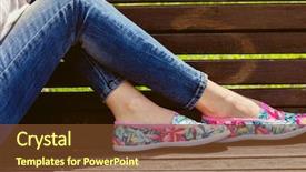  Presentation with shoe - Slides with fashion shoes - young woman in comfortable summer background and a tawny brown colored foreground