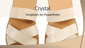  Presentation with fashion shoes - Slide set featuring fashion shoes background and a lemonade colored foreground