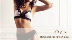  Presentation with glamour - Presentation design enhanced with fashion shoot of a gorgeous and beautiful woman fashion vogue glamour concept background and a cream colored foreground