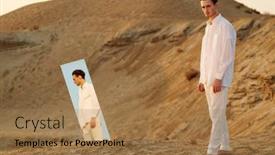  Presentation with fashion - Amazing slides having fashion-shot-full-length-portrait backdrop and a coral colored foreground