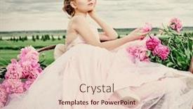  Presentation with pink wedding - Slide set featuring fashion-shot-gorgeous-young-woman background and a lemonade colored foreground