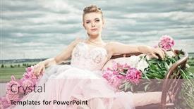  Presentation with pink wedding - Cool new slide deck with fashion-shot-gorgeous-young-woman backdrop and a lemonade colored foreground