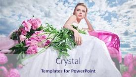  Presentation with pink wedding - Cool new PPT layouts with fashion-shot-gorgeous-young-woman backdrop and a sky blue colored foreground