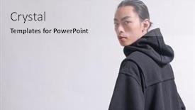  Presentation with black man fashion - Presentation theme enhanced with fashion-shot-of-a-back background and a light gray colored foreground