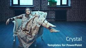  Presentation with fashion accessories - Slide set having fashion-shot-of-a-beautiful background and a ocean colored foreground