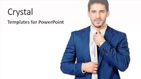  Presentation with fashion show entertainment - Beautiful presentation theme featuring fashion shot of a handsome backdrop and a white colored foreground