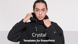  Presentation with black man fashion - Presentation theme with fashion-shot-of-a-young background and a dark gray colored foreground