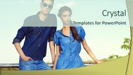  Presentation with fashion - Cool new theme with fashion shot of an attractive backdrop and a sky blue colored foreground