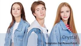  Presentation with teens - Presentation featuring fashion-shot-of-modern-teens background and a  colored foreground