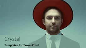  Presentation with space suit - Theme enhanced with fashion-shot-portrait background and a mint green colored foreground