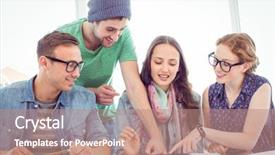  Presentation with college students - Audience pleasing PPT layouts consisting of fashion students working backdrop and a coral colored foreground