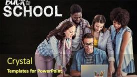  Presentation with black students - PPT theme having fashion students working as a team against black background and a wine colored foreground