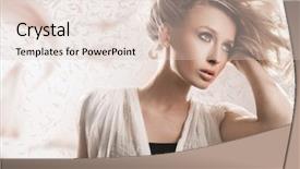  Presentation with creativity - PPT layouts featuring fashion style - young blond beauty with creativity background and a lemonade colored foreground