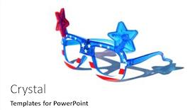  Presentation with battery - Slide set consisting of fashion-sunglasses-american-flag-sunglasses background and a white colored foreground