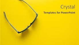  Presentation with fashion - PPT layouts with fashion-sunglasses-on-yellow-background background and a light gray colored foreground
