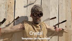  Presentation with steampunk - Slide set consisting of steampunk man wearing glasses post background and a  colored foreground