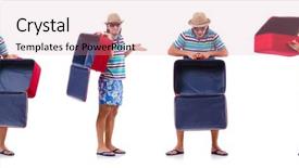  Presentation with luggage - Theme featuring  background and a  colored foreground