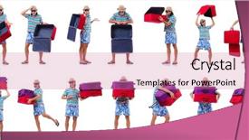  Presentation with luggage - Presentation theme enhanced with  background and a  colored foreground