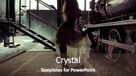  Presentation with nineteenth century woman - Audience pleasing slides consisting of mystery sales - young fashionable woman backdrop and a  colored foreground