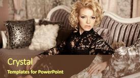 Presentation with rich - Amazing slides having fashion vintage - beauty rich luxury woman backdrop and a tawny brown colored foreground