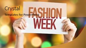  Presentation with holy week - Amazing slide set having fashion week placard with bokeh backdrop and a  colored foreground