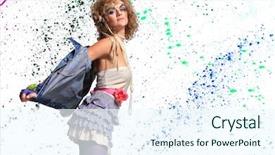  Presentation with pain - Slide deck enhanced with doctor with stethoscope standing with crossed arms isolated on white background and a sky blue colored foreground