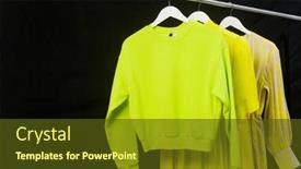  Presentation with green fashion - Theme enhanced with fashion-woman-long-yellow-dress background and a tawny brown colored foreground