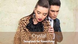  Presentation with green fashion - Beautiful presentation theme featuring fashion woman looking down while her boyfriend is touching her shoulder with his hand against an old green wall backdrop and a coral colored foreground