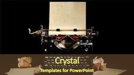  Presentation with old paper vintage album - Presentation design consisting of fashion writer - old vintage typewriter with blank background and a tawny brown colored foreground