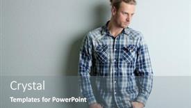  Presentation with makeup fashion model applying lipstick - Slide deck enhanced with fashion young model poses over wall with shadow background and a gray colored foreground