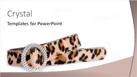  Presentation with animal print - Slide deck featuring rhinestones - fashionable animal print belt background and a white colored foreground