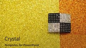  Presentation with award ceremony gold - Slide deck enhanced with fashionable brooch on a gold background and a gold colored foreground