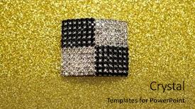  Presentation with diamond and gold - Amazing PPT theme having fashionable brooch on a gold backdrop and a gold colored foreground