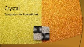  Presentation with gold - Presentation design featuring fashionable brooch on a gold background and a yellow colored foreground