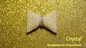  Presentation with diamond and gold - Slide set with fashionable brooch on a gold background and a tawny brown colored foreground