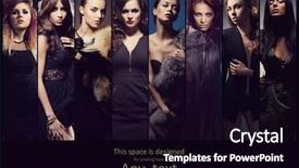  Presentation with women e commerce clothes - Beautiful PPT theme featuring fashionable collection of different women backdrop and a black colored foreground