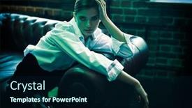  Presentation with black female - PPT theme having fashionable-female-model-posing background and a navy blue colored foreground