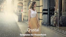  Presentation with shopping - Amazing presentation having fashionable girl window shopping backdrop and a coral colored foreground