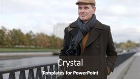  Presentation with wearing swimming goggles and cap - Audience pleasing slide set consisting of fashionable-mature-man-wearing-woolen backdrop and a dark gray colored foreground