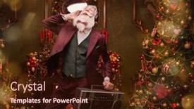  Presentation with christmas party - Theme having fashionable-party-at-christmas background and a wine colored foreground