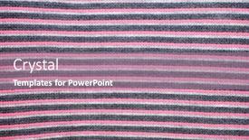  Presentation with black and white film strip - Slide deck enhanced with fashionable-scarf-in-small-stripes background and a coral colored foreground