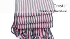  Presentation with background - Colorful presentation theme enhanced with fashionable-scarf-in-small-stripes backdrop and a white colored foreground