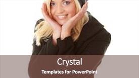  Presentation with teen - Slide set having fashionable teen woman in autumn coat and grey hat background and a tawny brown colored foreground